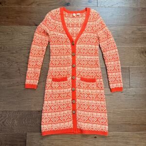 Moth orange cardigan dress